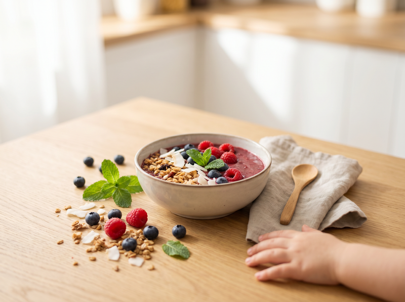 Hjemmelavet smoothie-bowl – sund morgenmad børn elsker