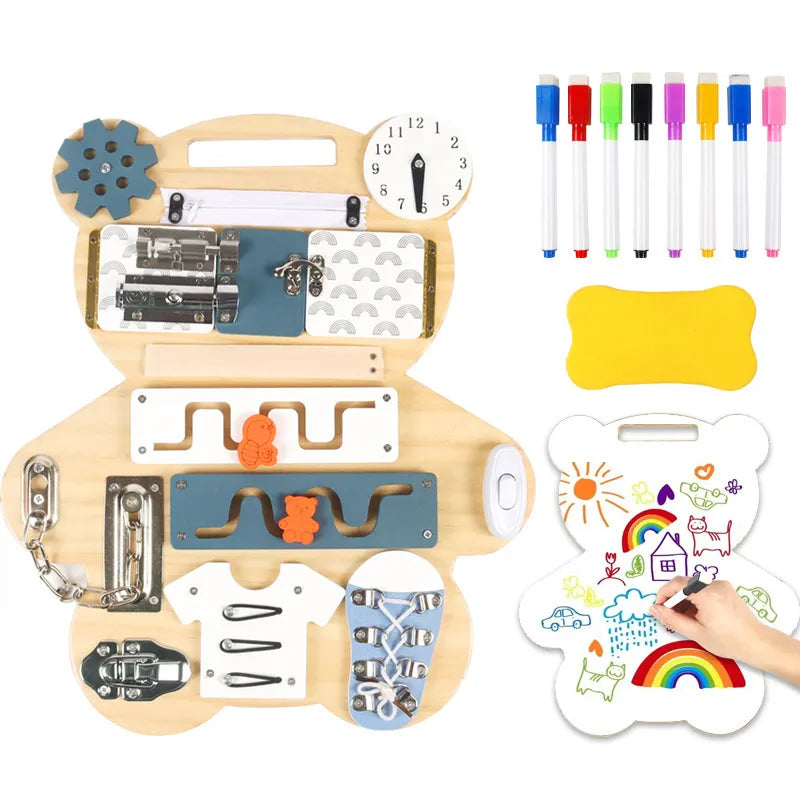 Montessori Busy Board – Dobbeltsidet